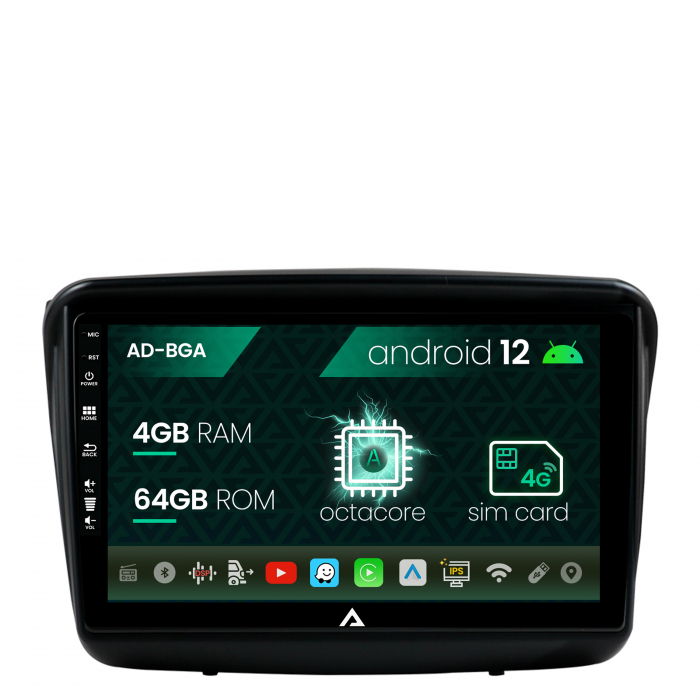 Navigatie mitsubishi l200 pajero sport, android 12, a-octacore 4gb ram + 64gb rom, 9 inch - ad-bga9004+ad-bgrkit278