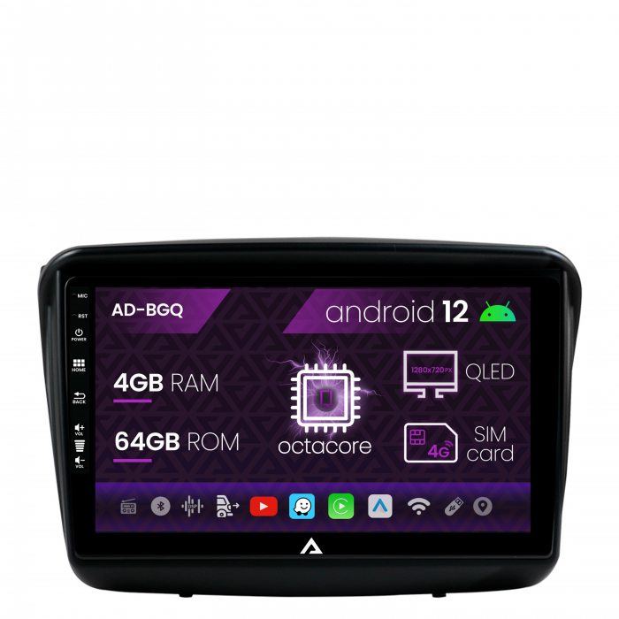 Navigatie mitsubishi l200 pajero sport, android 12, q-octacore 4gb ram + 64gb rom, 9 inch - ad-bgq9004+ad-bgrkit278