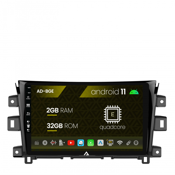 Navigatie nissan navara (2015+), android 11, e-quadcore 2gb ram + 32gb rom, 9 inch - ad-bge9002+ad-bgrkit163
