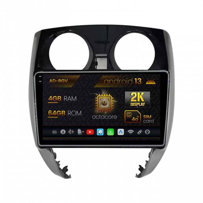 Navigatie 2K Android 13 Nissan Note (2012-2019) 4+64GB | AutoDrop.ro [1]