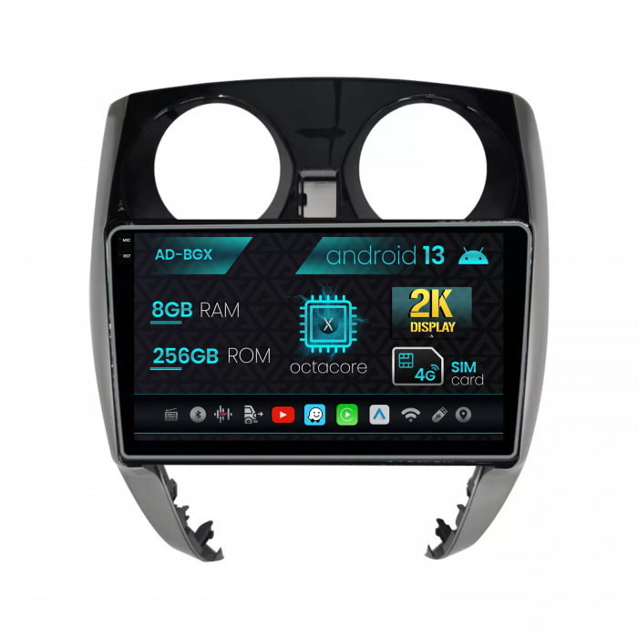 Navigatie 2K Android 13 Nissan Note (2012-2019) 8+256GB | AutoDrop.ro [1]