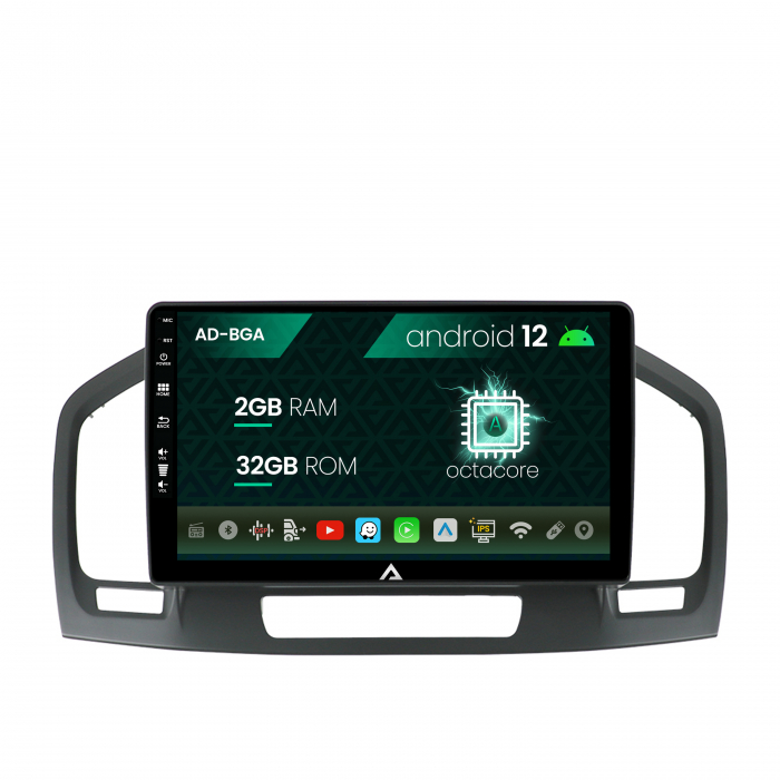 Navigatie opel insignia (2008-2013), android 12, a-octacore 2gb ram + 32gb rom, 9 inch - ad-bga9002+ad-bgrkit254