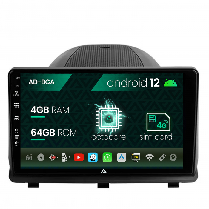Navigatie opel antara (2006-2015), android 12, a-octacore 4gb ram + 64gb rom, 9 inch - ad-bga9004+ad-bgrkit386