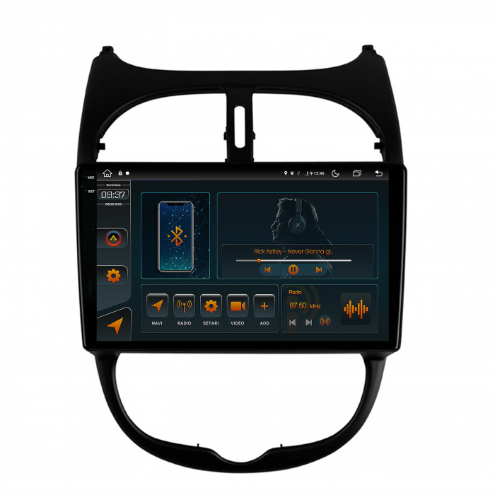 Navigatie Android 13 2K Peugeot 206 4+64GB | AutoDrop.ro [2]
