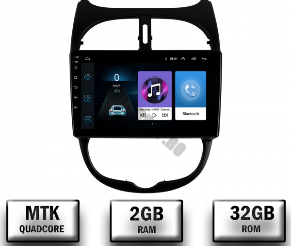 Navigatie Peugeot 206 Android 2+32GB | AutoDrop.ro [1]