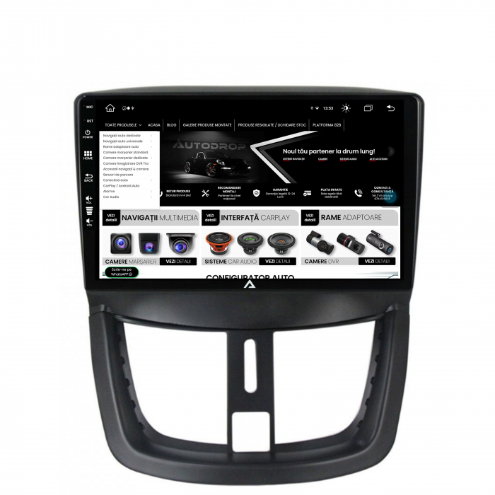 Navigatie Android 13 Peugeot 207 8+256GB | AutoDrop.ro [4]