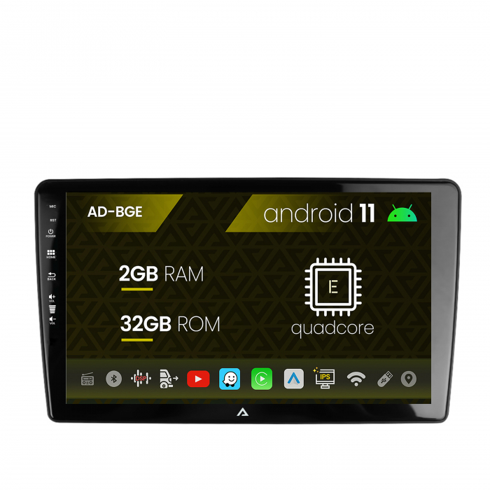 Navigatie peugeot 307, android 11, e-quadcore 2gb ram + 32gb rom, 9 inch - ad-bge9002+ad-bgrkit266s