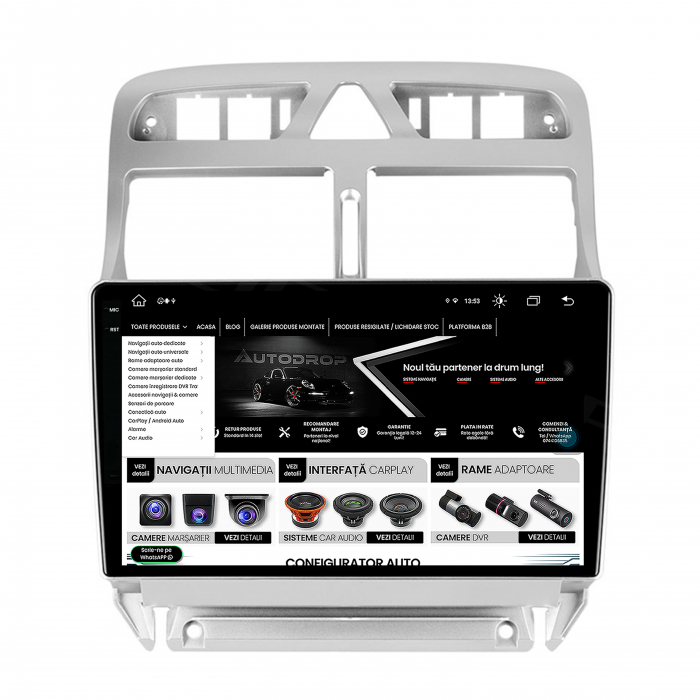 Navigatie Android 2K 13 Peugeot 307 8+256GB | AutoDrop.ro [11]