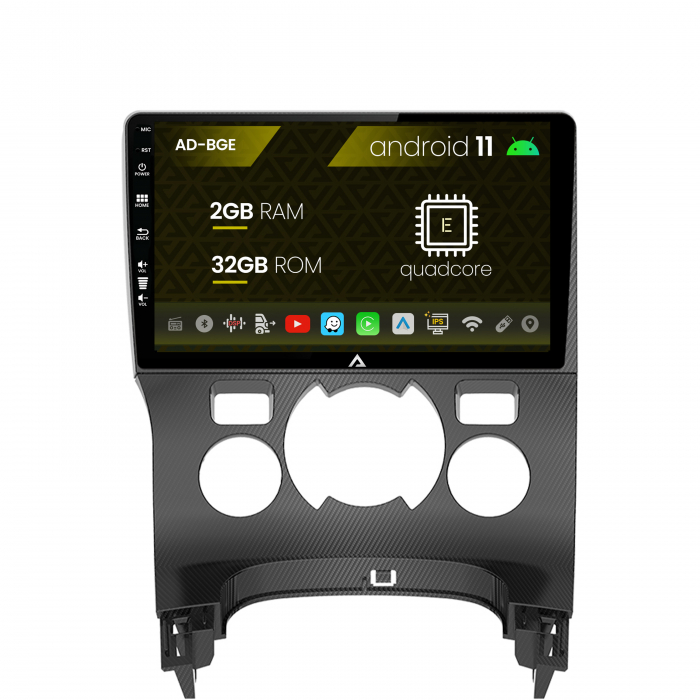 Navigatie Peugeot 3008 5008, Android 11, E-Quadcore 2GB RAM + 32GB ROM, 9 Inch - AD-BGE9002+AD-BGRKIT259