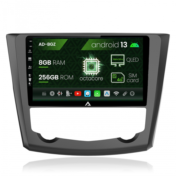 Navigatie Renault Kadjar, Android 13, Z-Octacore 8GB RAM + 256GB ROM, 9 Inch - AD-BGZ9008+AD-BGRKIT364