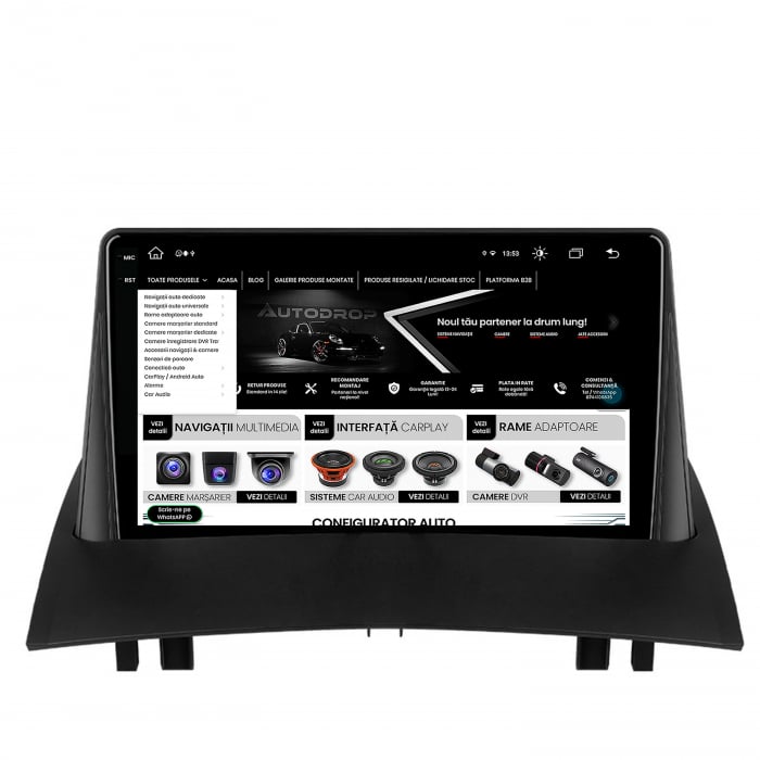 Navigatie 2K Android 13 Renault Megane 2 4GB 9" | AutoDrop.ro [13]