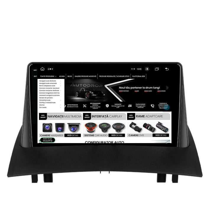 Navigatie 2K Android 13 Renault Megane 2 8GB 9" | AutoDrop.ro [13]