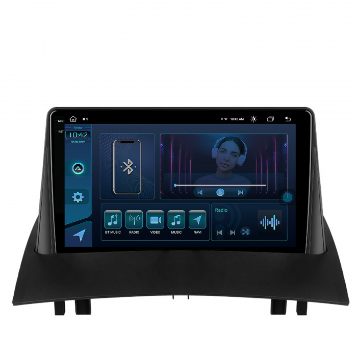 Navigatie 2K Android 13 Renault Megane 2 8GB 9" | AutoDrop.ro [2]