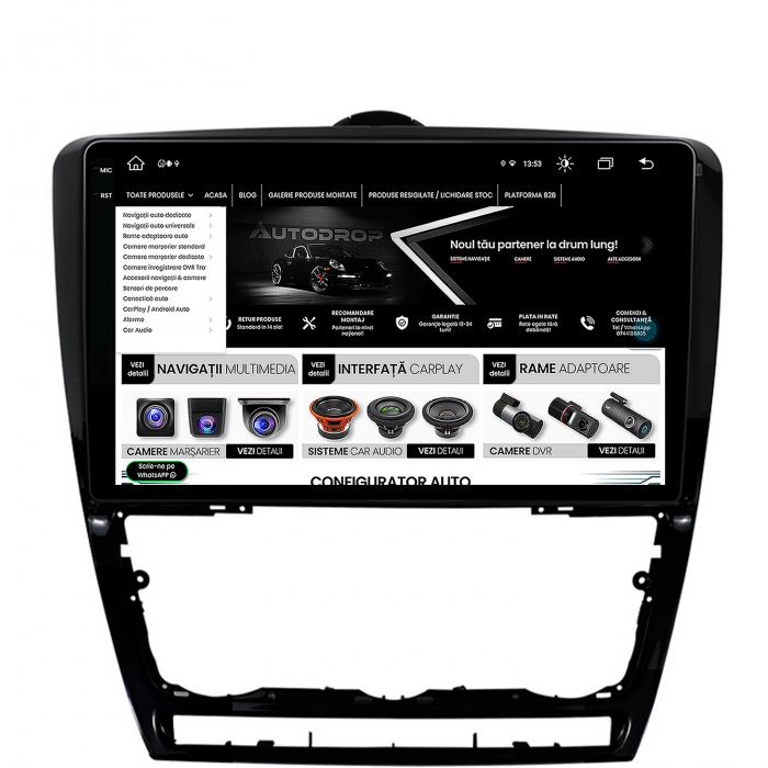 Navigatie Android 13 2K Skoda Octavia 2 8GB | AutoDrop.ro [10]
