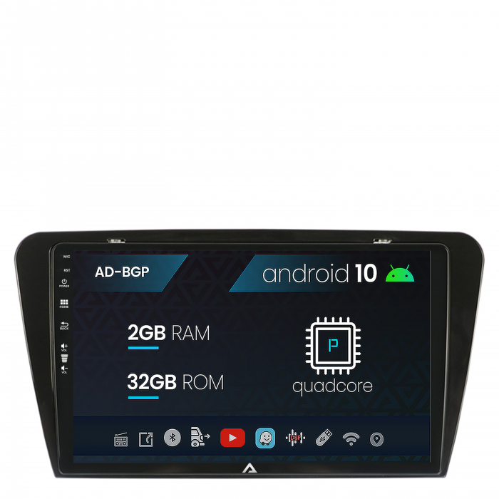 Navigatie skoda octavia 3 (2013-2018), android 10, p-quadcore 2gb ram + 32gb rom, 10.1 inch - ad-bgp10002+ad-bgrkit026
