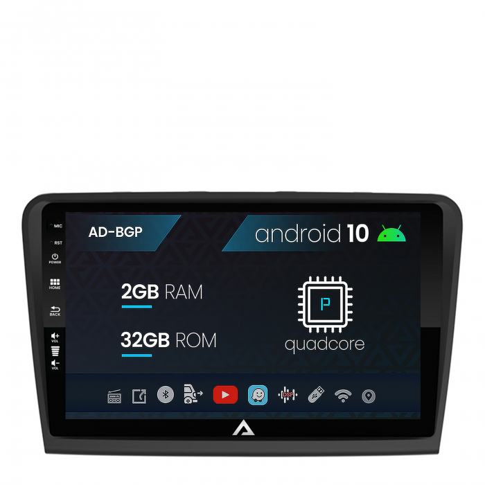 Navigatie skoda superb 2 (2008-2015), android 10, p-quadcore 2gb ram + 32gb rom, 10.1 inch - ad-bgp10002+ad-bgrkit043