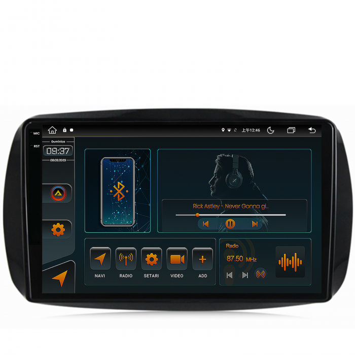 Carplay SMART Fortwo 2016-Prezent 4+64GB AD-BGV | AutoDrop [2]