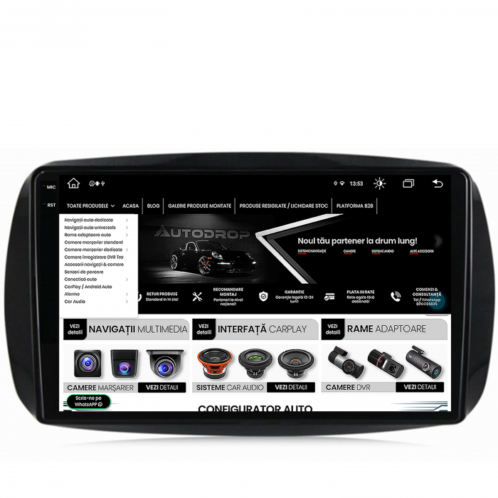 Carplay SMART Fortwo 2016-Prezent 4+64GB AD-BGV | AutoDrop [9]