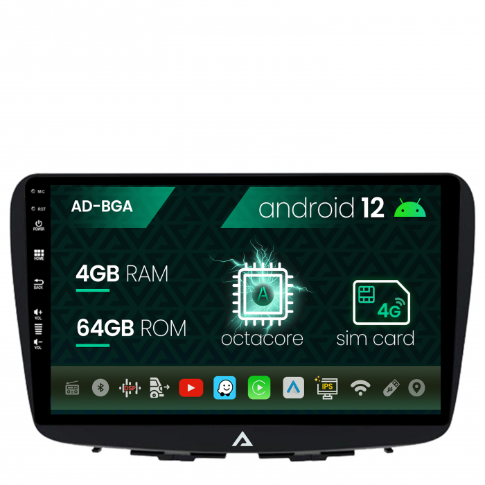 Navigatie Suzuki Baleno, Android 12, A-Octacore 4GB RAM + 64GB ROM, 9 Inch - AD-BGA9004+AD-BGRKIT310