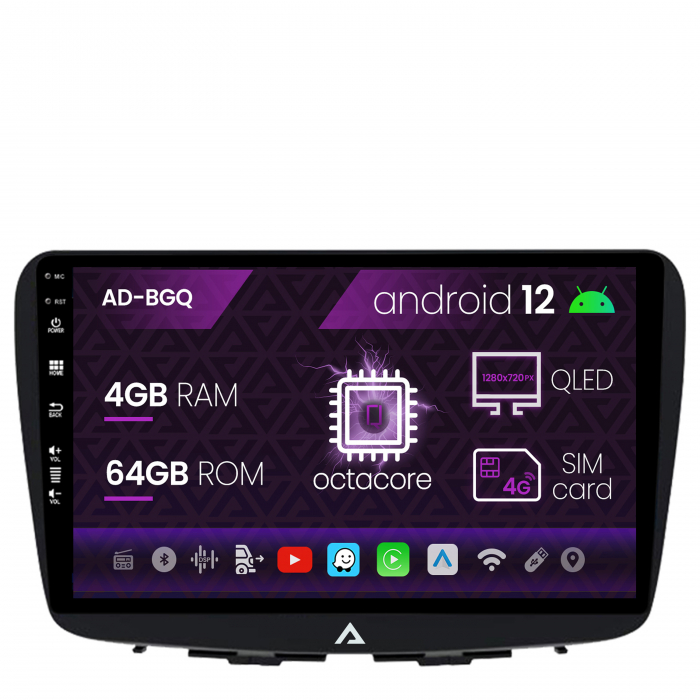 Navigatie suzuki baleno, android 12, q-octacore 4gb ram + 64gb rom, 9 inch - ad-bgq9004+ad-bgrkit310