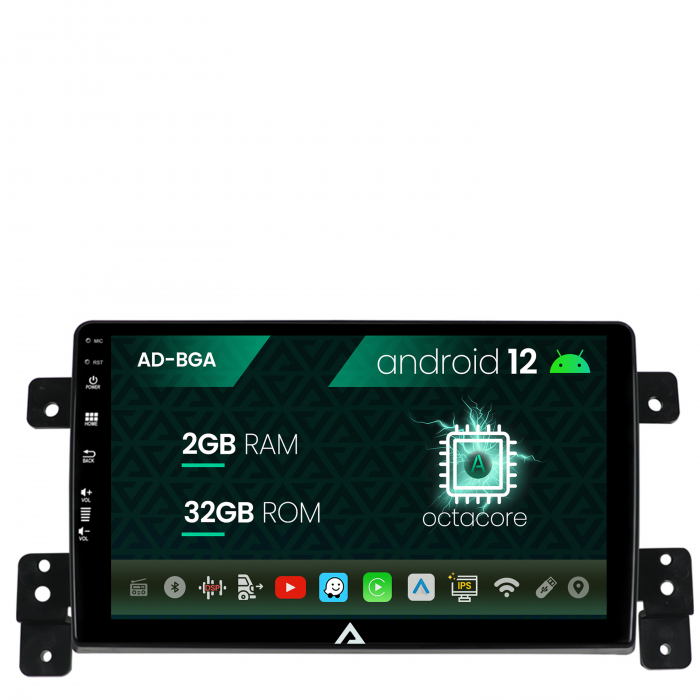 Navigatie suzuki grand vitara (2005-2015), android 12, a-octacore 2gb ram + 32gb rom, 9 inch - ad-bga9002+ad-bgrkit314