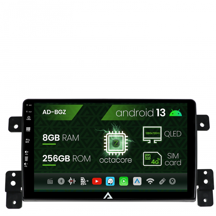 Navigatie suzuki grand vitara (2005-2015), android 13, z-octacore 8gb ram + 256gb rom, 9 inch - ad-bgz9008+ad-bgrkit314