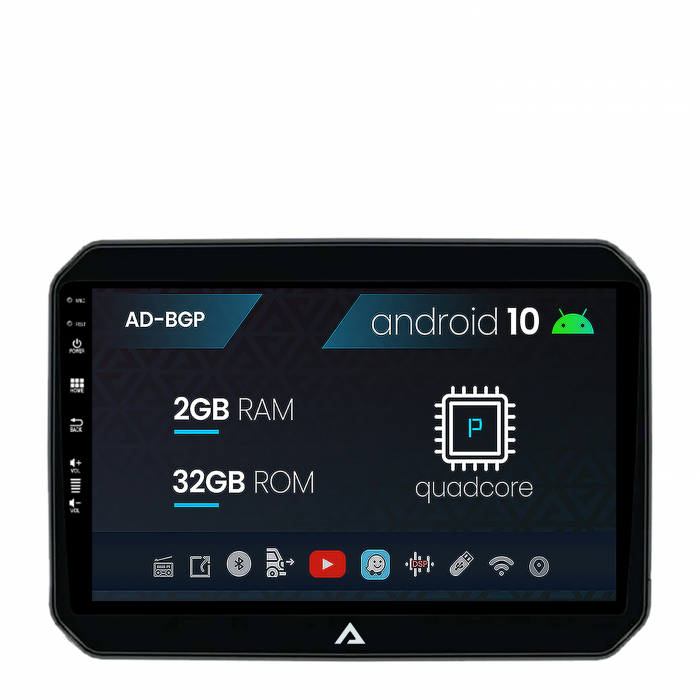 Navigatie suzuki ignis (2016+), android 10, p-quadcore 2gb ram + 32gb rom, 9 inch - ad-bgp9002+ad-bgrkit308