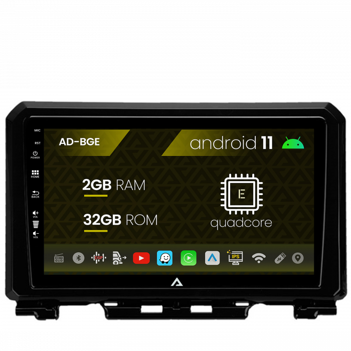 Navigatie Suzuki Jimny (2018-2022), Android 11, E-Quadcore 2GB RAM + 32GB ROM, 9 Inch - AD-BGE9002+AD-BGRKIT312