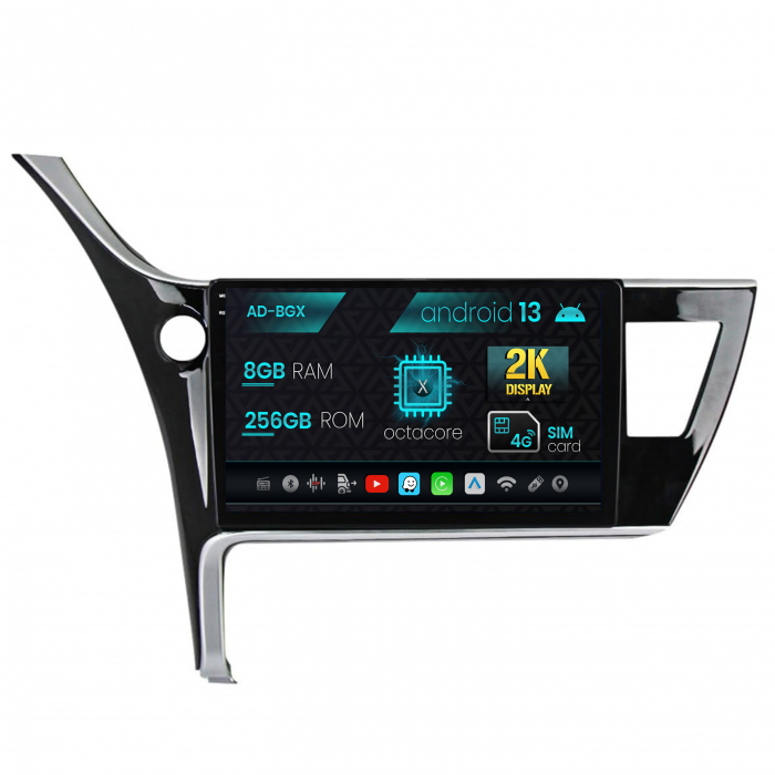 Navigatie 2K Android 13 Toyota Corolla 8+256GB | AutoDrop.ro [1]