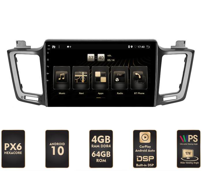 Navigatie Android 10 Toyota RAV4 2013+ PX6 | AutoDrop.ro [1]