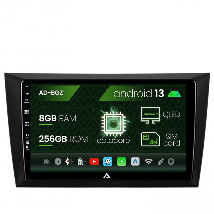 Navigatie Volkswagen Golf 6, Android 13, Z-Octacore 8GB RAM + 256GB ROM, 9 Inch - AD-BGZ9008+AD-BGRKIT024V2