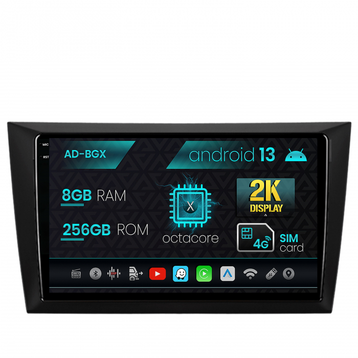 Navigatie volkswagen golf 6, android 13, z-octacore 8gb ram + 256gb rom, 9.5 inch - ad-bgx9008+ad-bgrkit024v2
