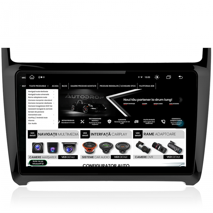 Navigatie Android 13 2K Volkswagen Polo 8+256GB | AutoDrop.ro [10]