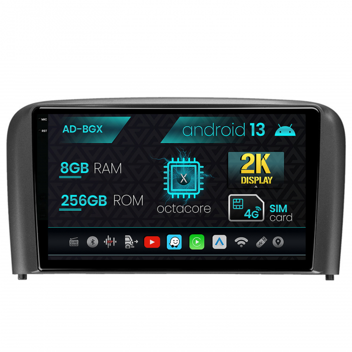 Navigatie volvo s80 (1998-2004), android 13, x-octacore 8gb ram + 256gb rom, 9.5 inch - ad-bgx9008+ad-bgrkit404