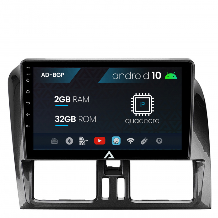 Navigatie volvo xc60 (2008-2013), android 10, p-quadcore 2gb ram + 32gb rom, 9 inch - ad-bgp9002+ad-bgrkit400v2