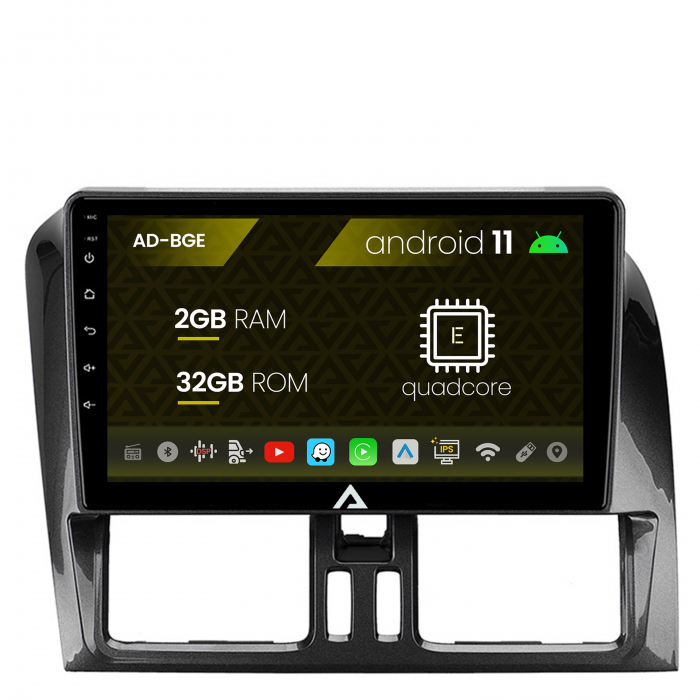 Navigatie volvo xc60 (2008-2013), android 11, e-quadcore 2gb ram + 32gb rom, 9 inch - ad-bge9002+ad-bgrkit400v2
