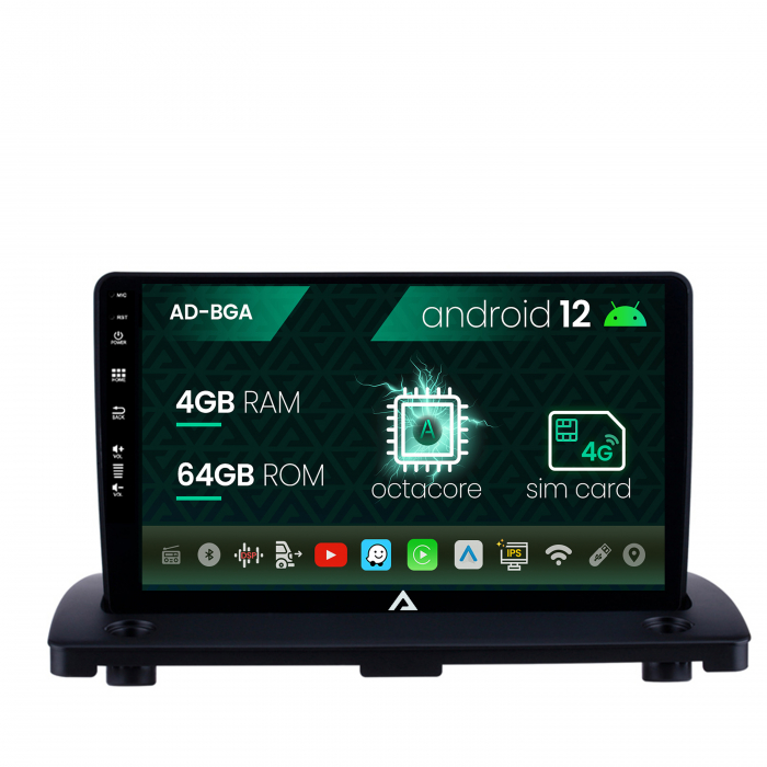 Navigatie Volvo XC90 (2002-2014), Android 12, A-Octacore 4GB RAM + 64GB ROM, 9 Inch - AD-BGA9004+AD-BGRKIT402