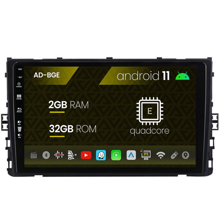 Navigatie Volkswagen Polo (2018+), Android 11, E-Quadcore 2GB RAM + 32GB ROM, 9 Inch - AD-BGE9002+AD-BGRKIT041