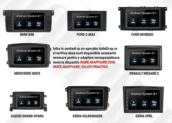Navigatie Auto All-in-One 2DIN, Android 9.1 - AD-BGP1001 [3]
