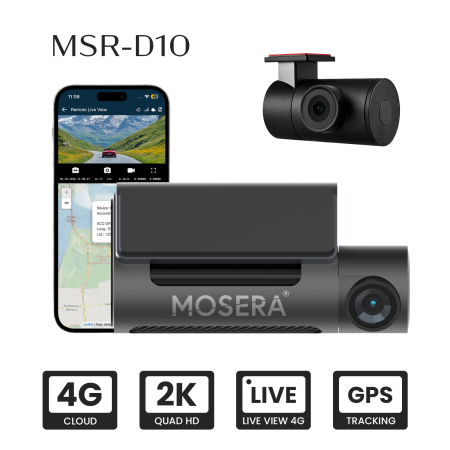 Camere înregistrare DVR trafic - Camera auto fata/spate 4G MOSERA Dashcam D10