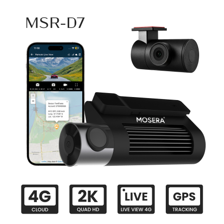 Camere înregistrare DVR trafic - Camera auto fata/spate 4G MOSERA Dashcam D7