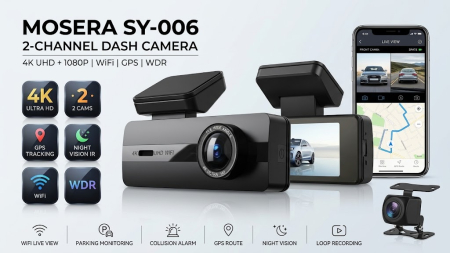 Camera auto fata/spate WIFI MOSERA Dashcam SY003 [8]