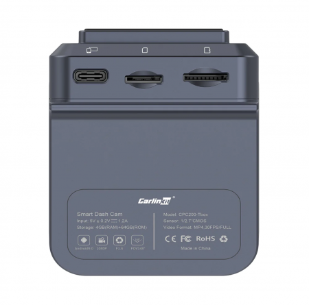 Camera bord CarlinKit T-Box AR, Sistem Carplay HD 1080P, Android 9.0, WIFI, Bluetooth, comenzi vocale, 4GB RAM+ 64GB ROM, Inregistrare 148° [6]