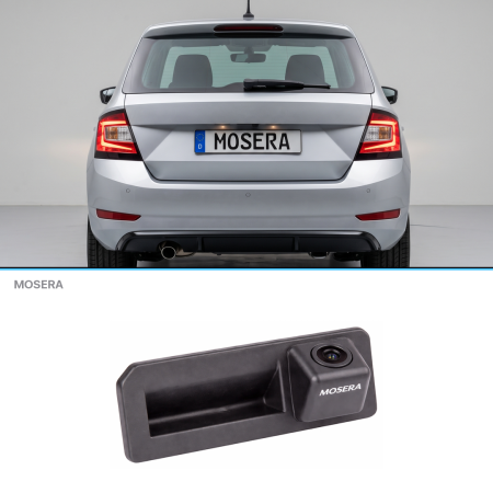 Camere Skoda - Cameră marșarier Skoda Fabia Hatchback - Kombi 2015+ în mâner AHD 1080P/NTSC MOSERA