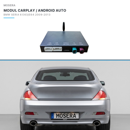 CarPlay / Android Auto - Modul CarPlay wireless & Android Auto BMW Seria 6 E63/E64 2009-2013 CIC | MOSERA