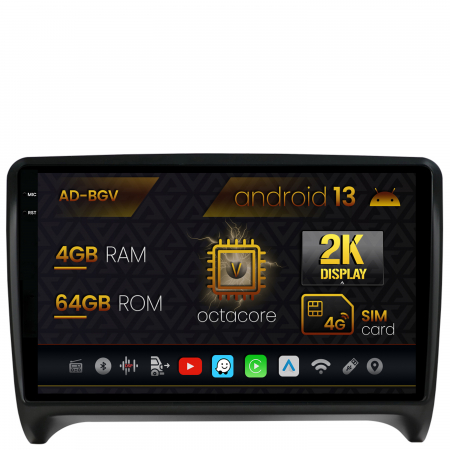 TT 2006-2014 - Navigatie 2K Android 13 Audi TT 4+64GB | AutoDrop.ro