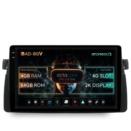Seria 3 E46 1998-2005 - Navigatie 2K Android 13 BMW E46 4+64GB | AutoDrop.ro