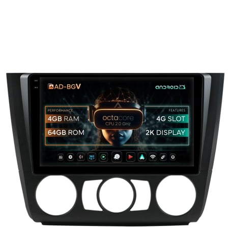 Seria 1 E87 2004-2012 - Navigatie 2K Android 13 BMW Seria 1 4GB M AC | AutoDrop.ro
