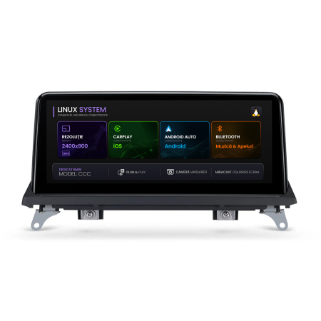 Navigatie BMW X5 E70 / X6 X71 (2007-2010), Linux OS & OEM, Varianta CCC, CarPlay & Android Auto Wireless, MirrorLink, Camera AHD, 12.3 Inch - AD-BGBM10LXICC+AD-BGRKITBMI102 [0]
