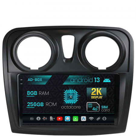 Logan 2012-2020 - Navigatie Android 13 2K Dacia 9" 8+256GB | AutoDrop.ro